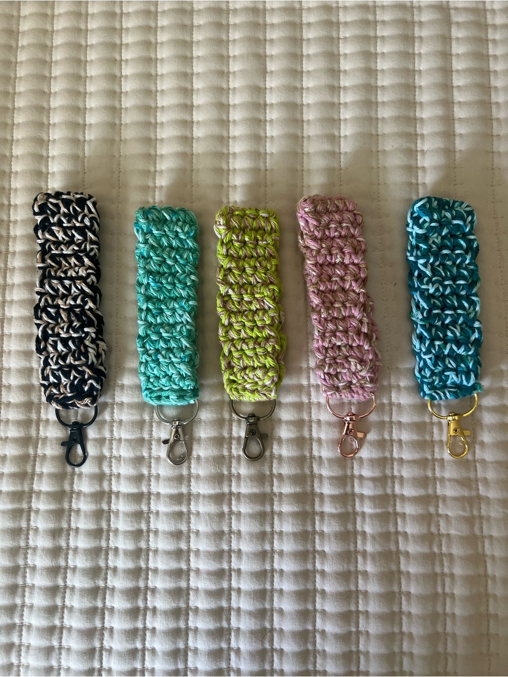 Handmade Crochet Key & Card Wristlet - Multi Color Options